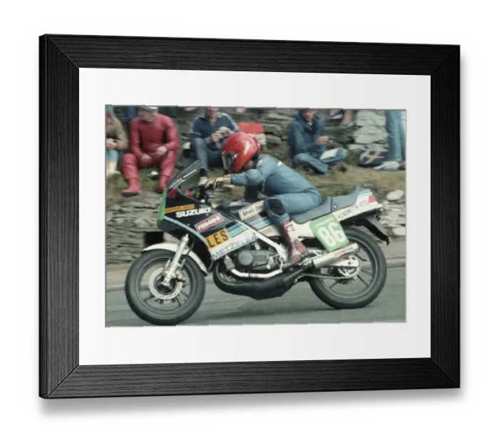 Framed Print : Kevin de Cruz (Suzuki) 1985 Production TT Framed Print : Kevin de Cruz (Suzuki) 1985 Production TT