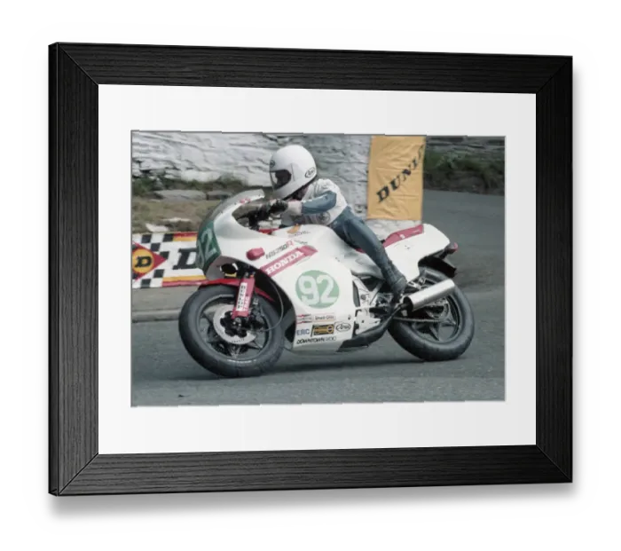 Framed Print : Robert Dunlop (Honda) 1985 Production TT Framed Print : Robert Dunlop (Honda) 1985 Production TT