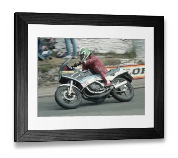 Framed Print : Kenny Shepherd (Suzuki) 1985 Production TT Framed Print : Kenny Shepherd (Suzuki) 1985 Production TT