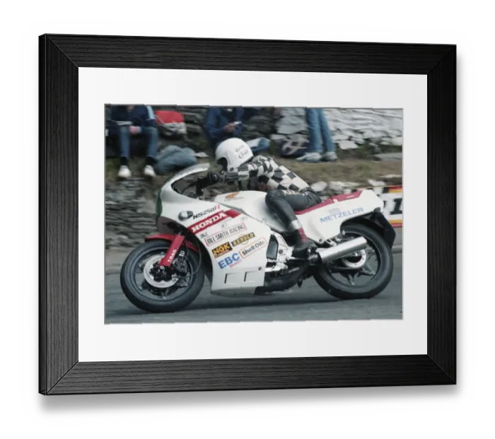 Framed Print : Mick McGarrity (Honda) 1985 Production TT Framed Print : Mick McGarrity (Honda) 1985 Production TT