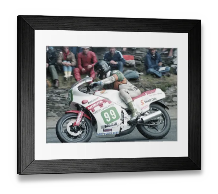 Framed Print : Peter Bateson (Honda) 1985 Production TT Framed Print : Peter Bateson (Honda) 1985 Production TT