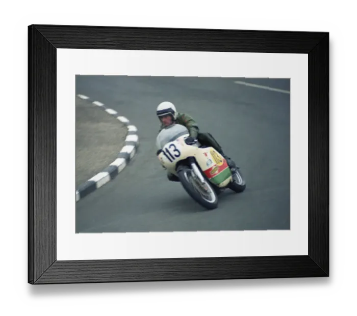 Framed Print : George Cant (Norton) 1974 Senior Manx Grand Prix