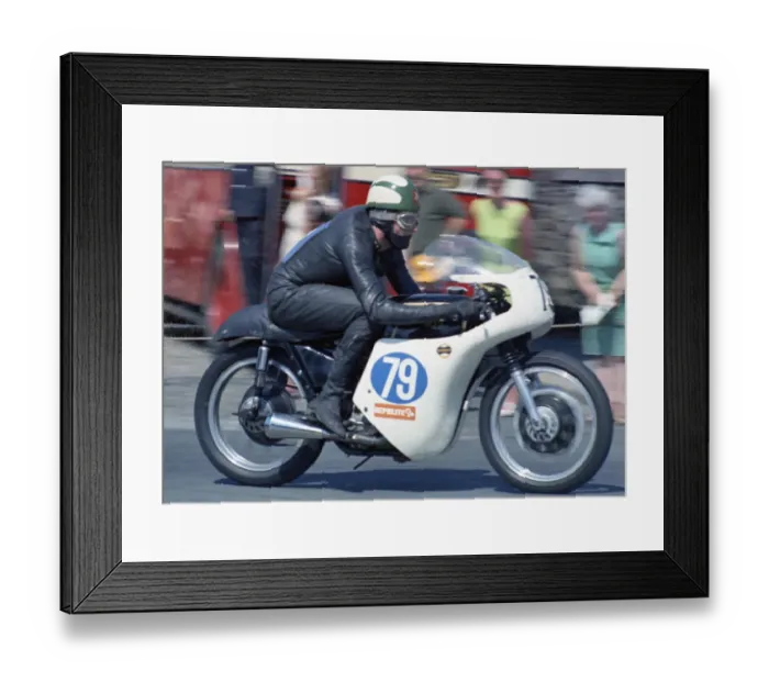 Framed Print : Alan Capstick (AJS) 1969 Junior TT
