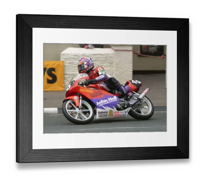 Framed Print : Matt Jackson (John Hall Honda) 1999 Ultra Lightweight TT