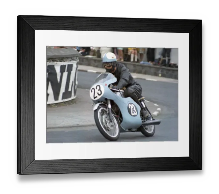Framed Print : Brian Kaye (Honda) 1969 Ultra Lightweight TT
