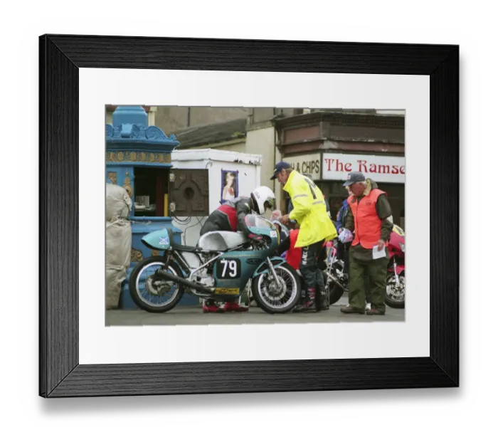 Framed Print : Herb Robinson (Seeley 7R) 1998 Junior Classic Manx Grand Prix