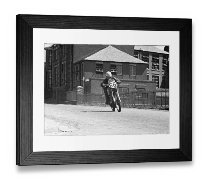 Framed Print : George Paterson (AJS) 1950 Junior TT Framed Print : George Paterson (AJS) 1950 Junior TT