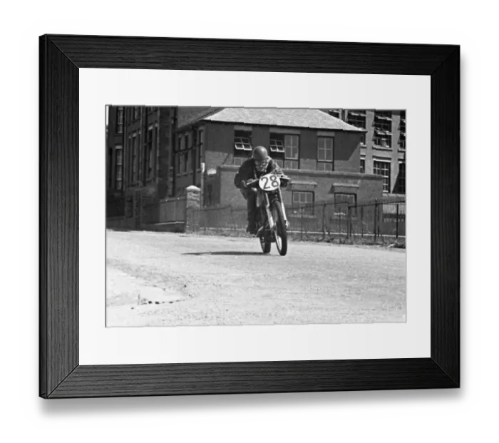 Framed Print : Allan Brown (AJS) 1950 Junior TT Framed Print : Allan Brown (AJS) 1950 Junior TT