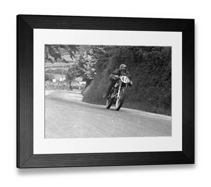 Framed Print : Lewellyn Ranson (AJS) 1950 Senior TT Framed Print : Lewellyn Ranson (AJS) 1950 Senior TT