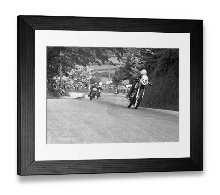 Framed Print : George Paterson (AJS) 1950 Senior TT Framed Print : George Paterson (AJS) 1950 Senior TT