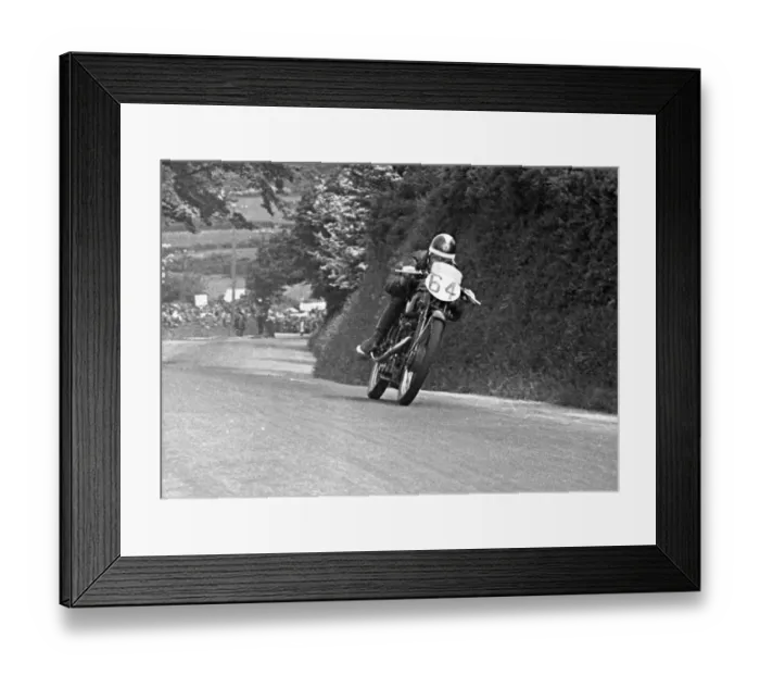 Framed Print : Cecil Sandford (Velocette) 1950 Senior TT