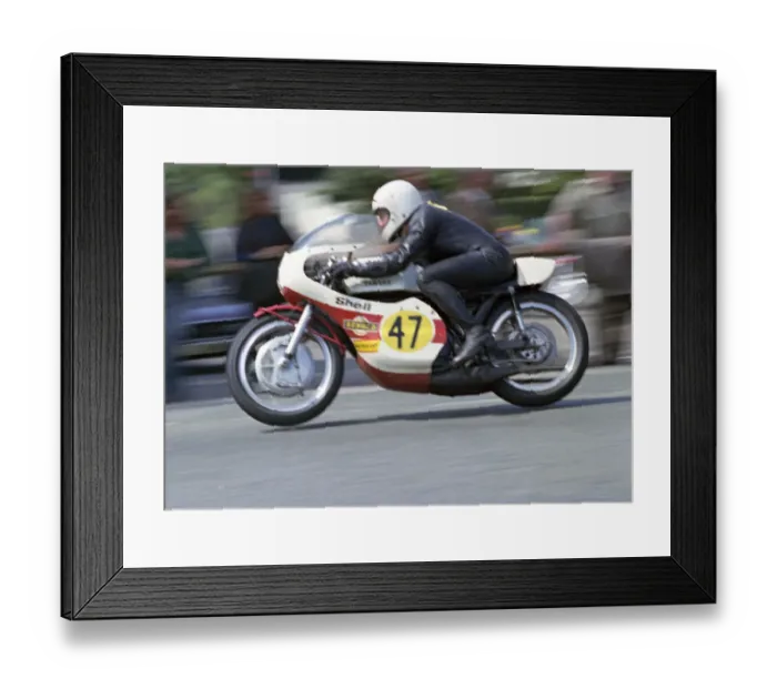 Framed Print : Carl Ward (Yamaha) 1973 Senior TT