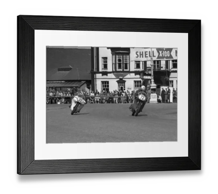 Framed Print : Ivor Kenyon (Norton) & Gerry Borland (BSA) 1963 Junior Manx Grand Prix Framed Print : Ivor Kenyon (Norton) & Gerry Borland (BSA) 1963 Junior Manx Grand Prix
