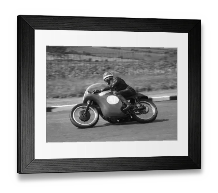 Framed Print : Graham Hunter (BSA) 1963 Junior Manx Grand Prix