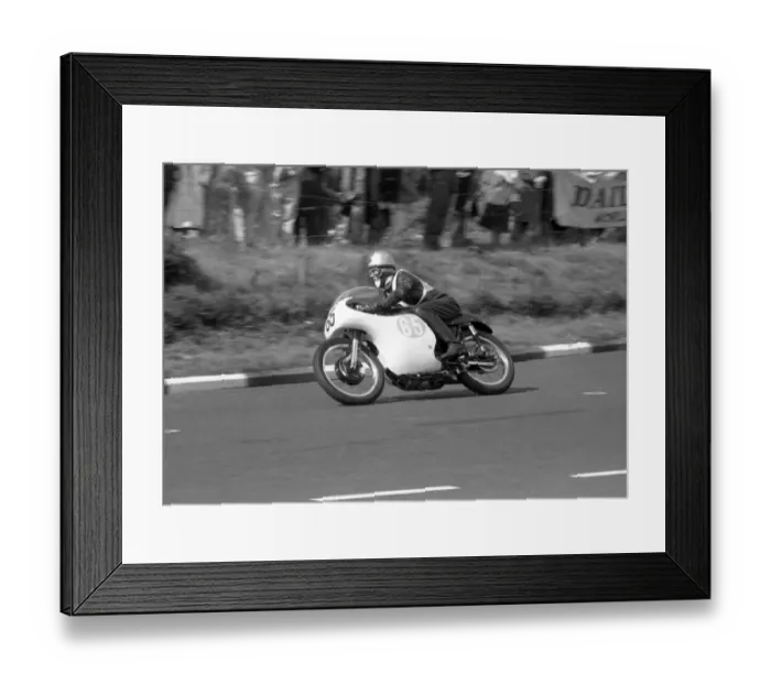 Framed Print : Geoff Morgan (AJS) 1963 Junior Manx Grand Prix Framed Print : Geoff Morgan (AJS) 1963 Junior Manx Grand Prix