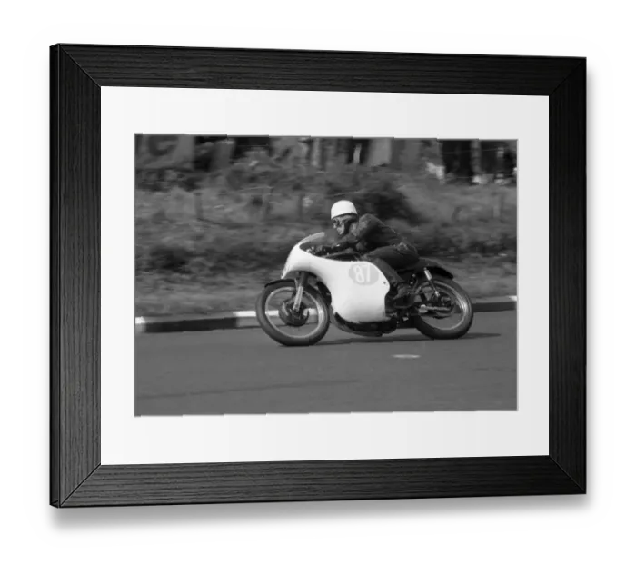 Framed Print : Bill Milne (AJS) 1963 Junior Manx Grand Prix Framed Print : Bill Milne (AJS) 1963 Junior Manx Grand Prix