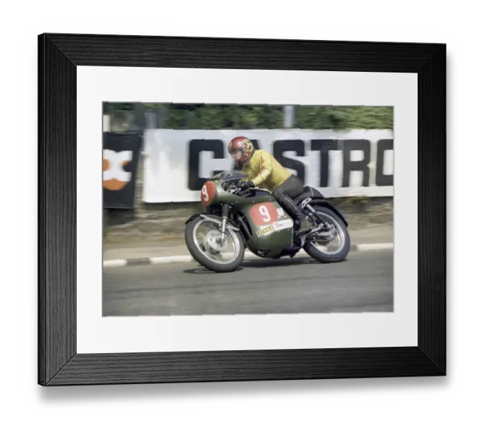 Framed Print : Danny Shimmin (Velocette) 1976 Production TT Framed Print : Danny Shimmin (Velocette) 1976 Production TT