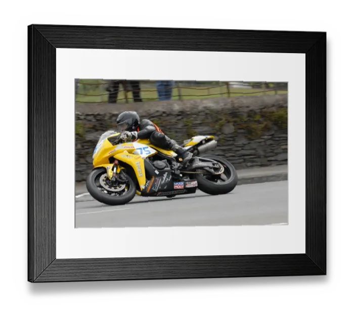 Framed Print : Martin Loicht (Yamaha) 2010 Supersport TT