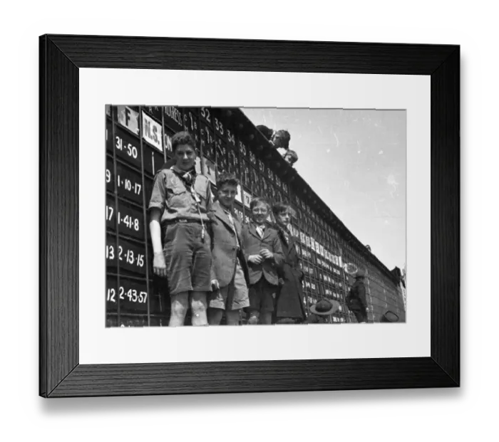 Framed Print : Scouts on Scoreboard 1947 TT Framed Print : Scouts on Scoreboard 1947 TT
