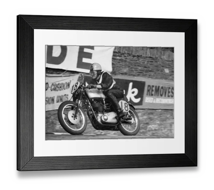 Framed Print : Lawrance Evans (BSA) 1957 Senior Manx Grand Prix Framed Print : Lawrance Evans (BSA) 1957 Senior Manx Grand Prix