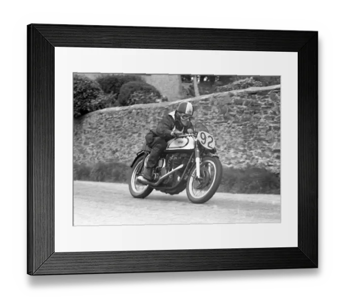 Framed Print : Les Southam (Norton) 1955 Senior Manx Grand Prix Framed Print : Les Southam (Norton) 1955 Senior Manx Grand Prix