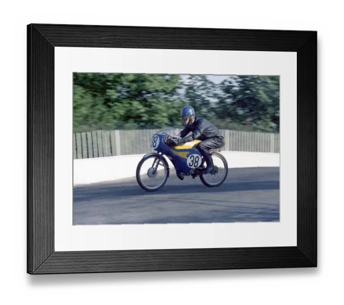 Framed Print : J R Finch (Itom) 1968 50cc TT Framed Print : J R Finch (Itom) 1968 50cc TT