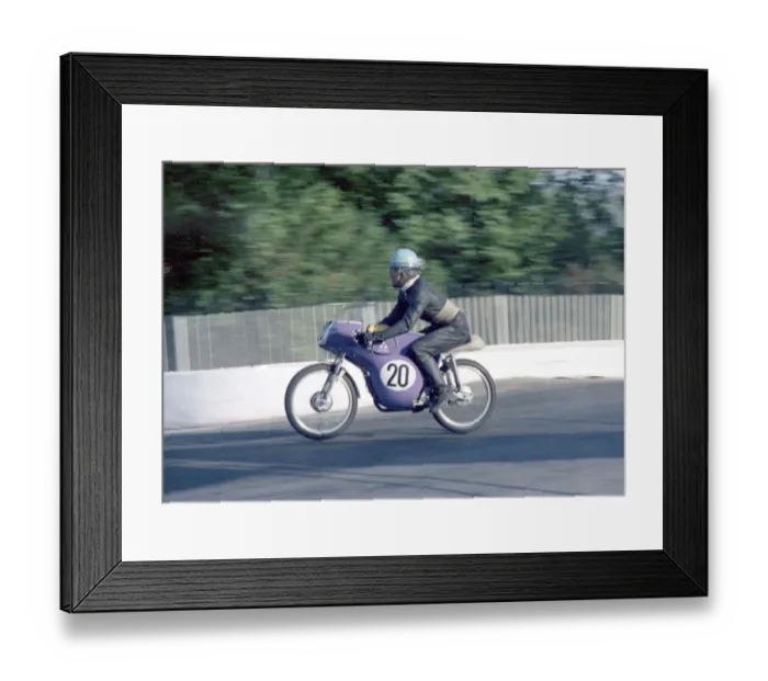 Framed Print : Roger Stopford (Heldun) 1968 50cc TT Framed Print : Roger Stopford (Heldun) 1968 50cc TT