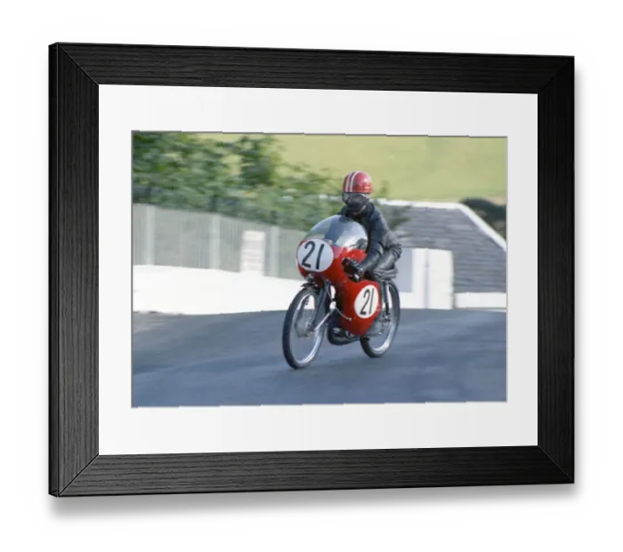 Framed Print : D Harlow (Itom) 1968 50cc TT