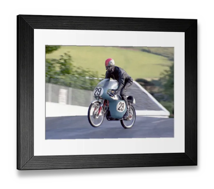 Framed Print : Jim Pink (Honda) 1968 50cc TT Framed Print : Jim Pink (Honda) 1968 50cc TT