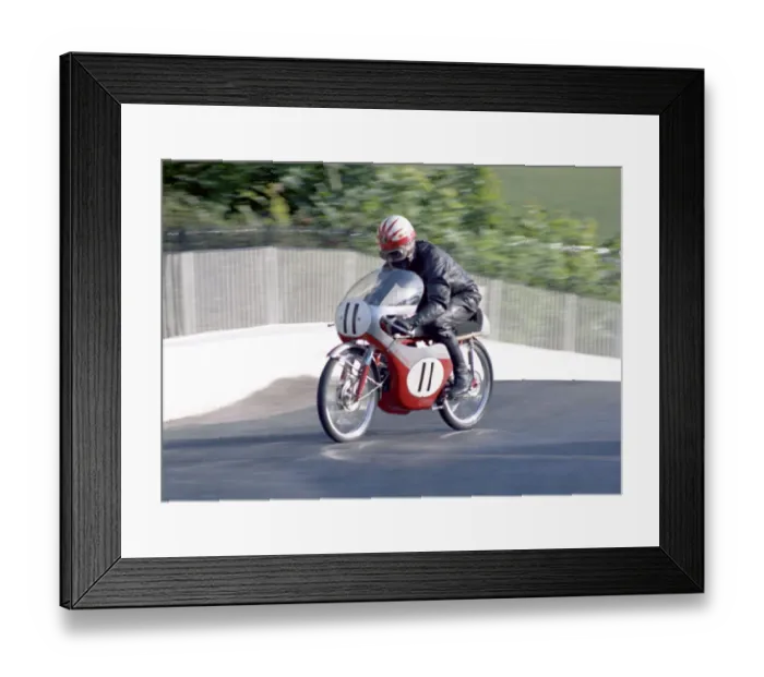 Framed Print : Brian Gleed (Honda) 1968 50cc TT Framed Print : Brian Gleed (Honda) 1968 50cc TT