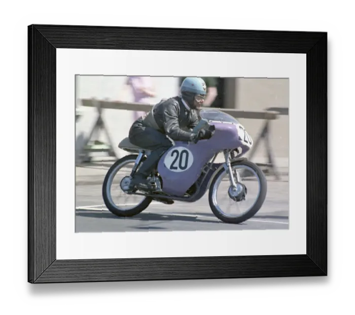 Framed Print : Roger Stopford (Heldun) 1968 50cc TT Framed Print : Roger Stopford (Heldun) 1968 50cc TT