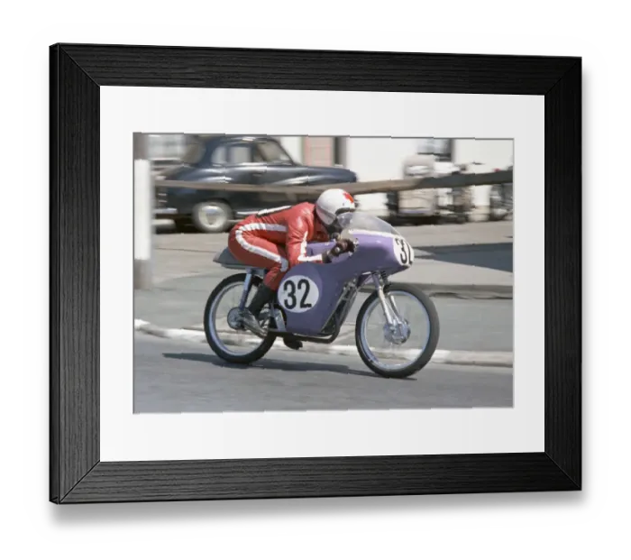 Framed Print : Nick Mayo (Heldun Hawk) 1968 50cc TT Framed Print : Nick Mayo (Heldun Hawk) 1968 50cc TT