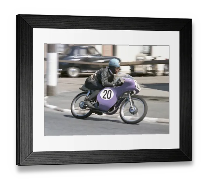 Framed Print : Roger Stopford (Heldun Hawk) 1968 50cc TT Framed Print : Roger Stopford (Heldun Hawk) 1968 50cc TT