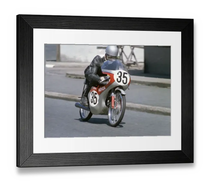 Framed Print : Fran Redfern (Honda) 1968 50cc TT