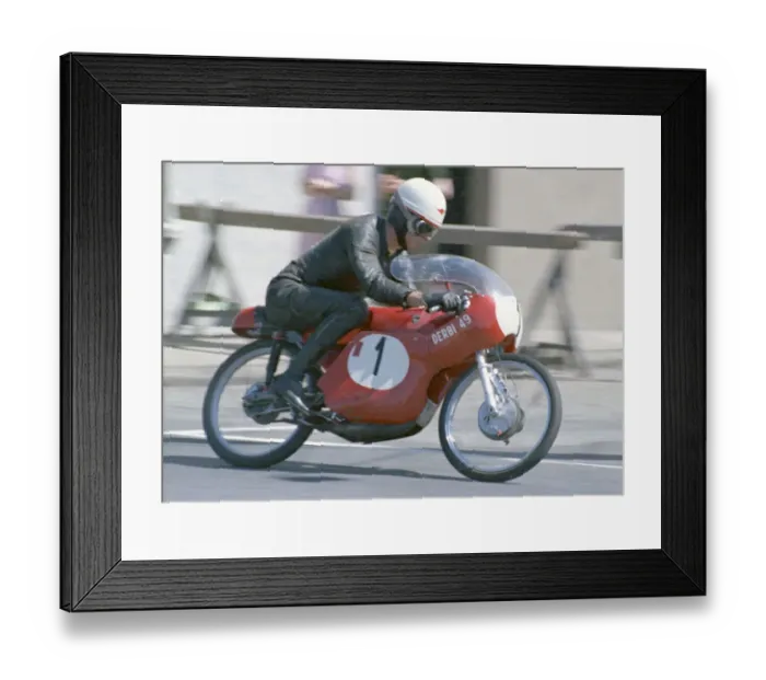 Framed Print : Barry Smith (Derbi) 1968 50cc TT Framed Print : Barry Smith (Derbi) 1968 50cc TT