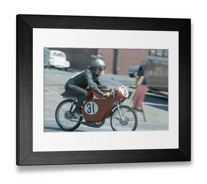Framed Print : K Burgess (Itom) 1968 50cc TT Framed Print : K Burgess (Itom) 1968 50cc TT