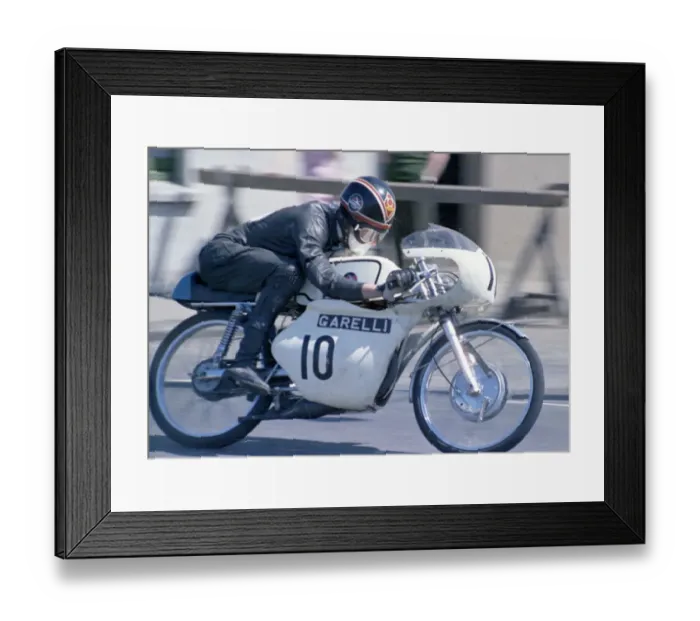 Framed Print : Stuart Aspin (Garelli) 1968 50cc TT Framed Print : Stuart Aspin (Garelli) 1968 50cc TT