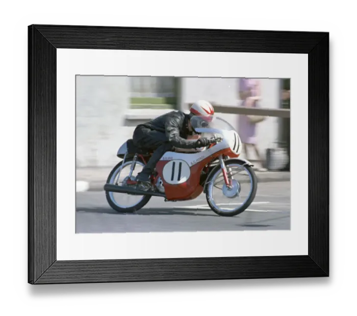 Framed Print : Brian Gleed (Honda) 1968 50cc TT Framed Print : Brian Gleed (Honda) 1968 50cc TT