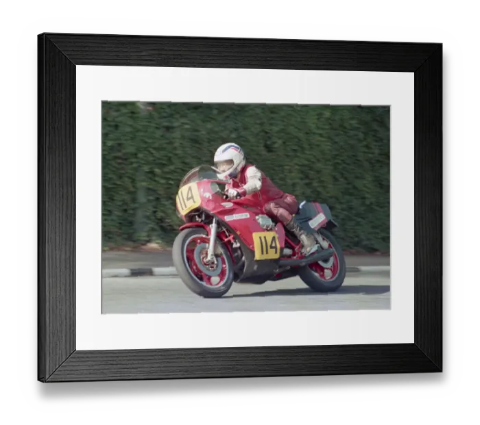 Framed Print : Derek Whalley (Guzzi) 1987 Senior Manx Grand Prix Framed Print : Derek Whalley (Guzzi) 1987 Senior Manx Grand Prix