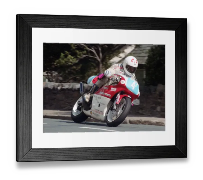 Framed Print : Chris Cannell (Yamaha) 1996 Junior Manx Grand Prix Framed Print : Chris Cannell (Yamaha) 1996 Junior Manx Grand Prix