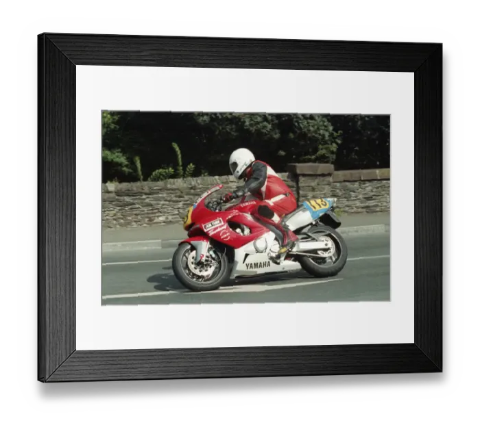 Framed Print : Trevor Fisher (Yamaha) 1996 Senior Manx Grand Prix