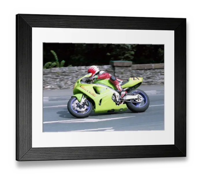 Framed Print : Gary Carswell (Kawasaki) 1996 Senior Manx Grand Prix Framed Print : Gary Carswell (Kawasaki) 1996 Senior Manx Grand Prix