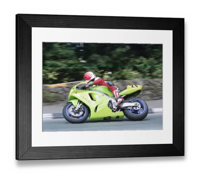 Framed Print : Gary Carswell (Kawasaki) 1996 Senior Manx Grand Prix Framed Print : Gary Carswell (Kawasaki) 1996 Senior Manx Grand Prix