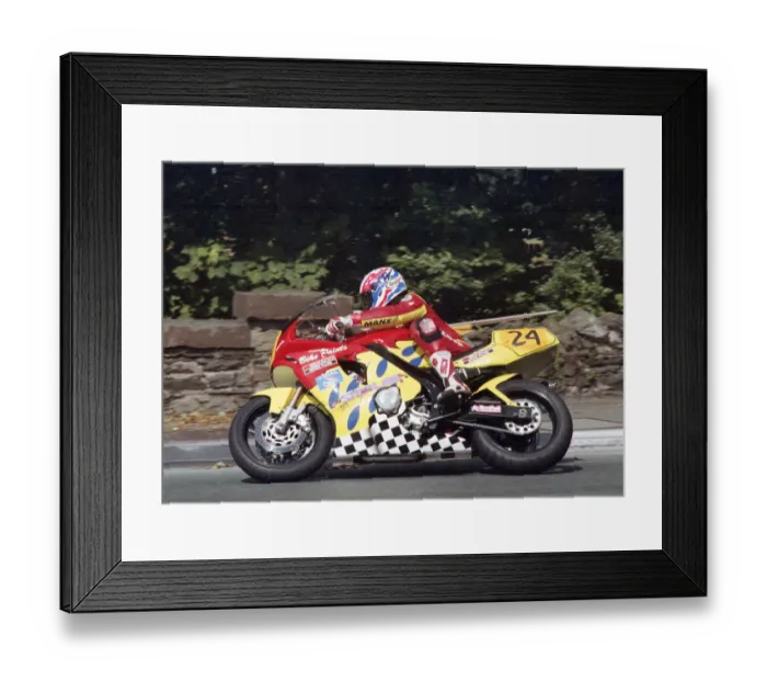 Framed Print : Phil Stewart (Yamaha) 1996 Senior Manx Grand Prix Framed Print : Phil Stewart (Yamaha) 1996 Senior Manx Grand Prix