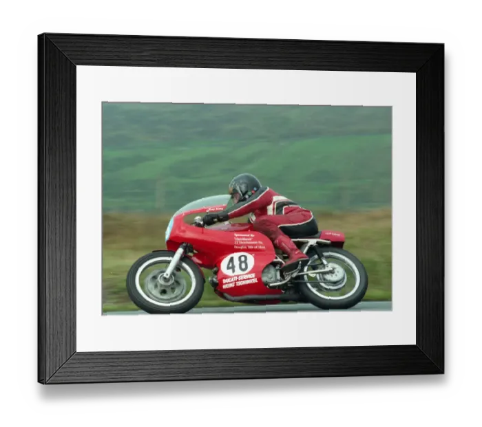Framed Print : Ray King (Aermacchi) 1996 Junior Classic Manx Grand Prix