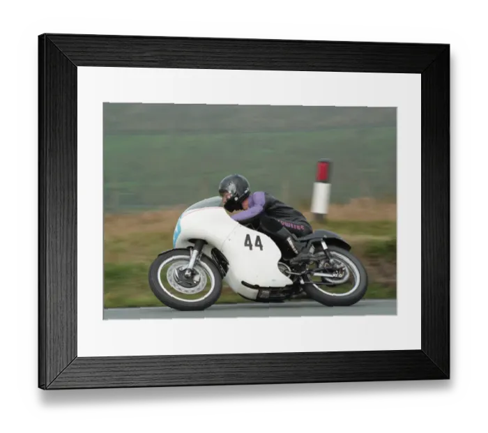 Framed Print : Andy Tuck (AJS) 1996 Junior Classic Manx Grand Prix