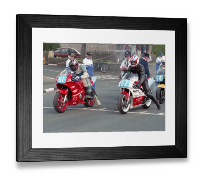 Framed Print : Andrew Kirk (Honda) & Neil Cudworth (Yamaha) 1996 Junior Manx Grand Prix Framed Print : Andrew Kirk (Honda) & Neil Cudworth (Yamaha) 1996 Junior Manx Grand Prix