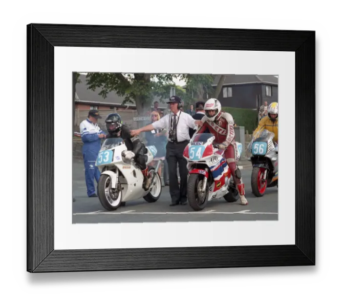 Framed Print : Brian Spooner & Keith Williams (Honda) 1996 Junior Manx Grand Prix Framed Print : Brian Spooner & Keith Williams (Honda) 1996 Junior Manx Grand Prix