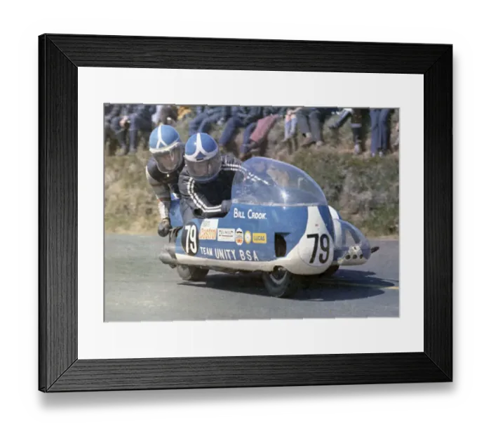 Framed Print : Bill Crook & Kenny Arthur (BSA) 1972 500 Sidecar TT Framed Print : Bill Crook & Kenny Arthur (BSA) 1972 500 Sidecar TT