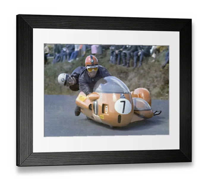 Framed Print : Heinz Luthringhauser & Jurgen Cusnik (BMW) 1972 500 Sidecar TT Framed Print : Heinz Luthringhauser & Jurgen Cusnik (BMW) 1972 500 Sidecar TT